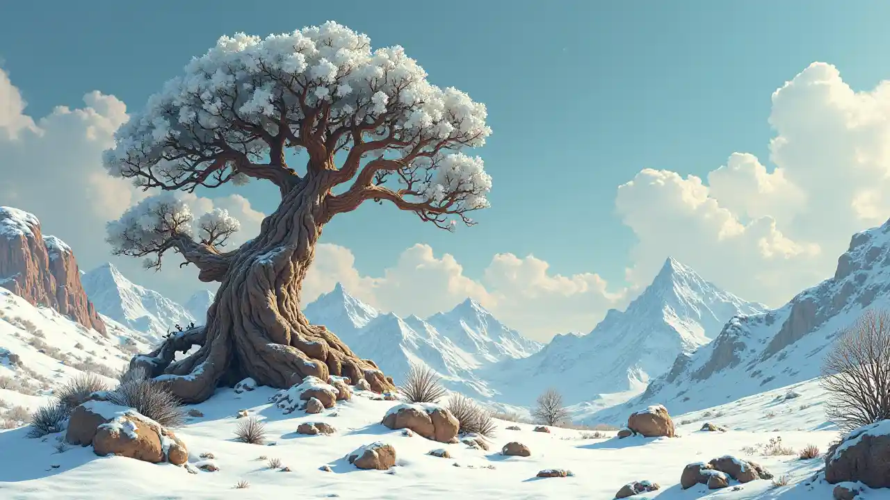 Colinas de nieve de pino de Bristlecone