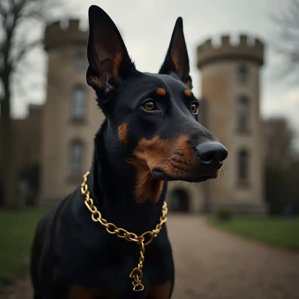 Cadena de oro Doberman