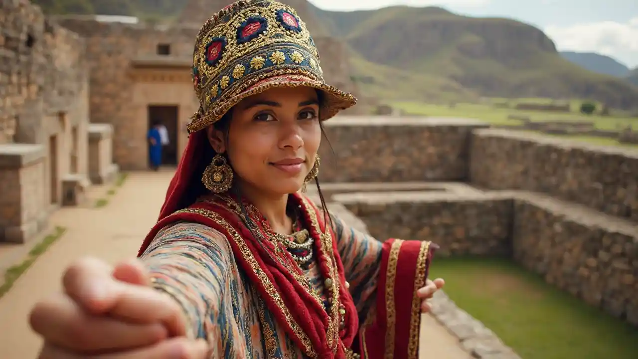 Селфи в храме инков Пачакутека