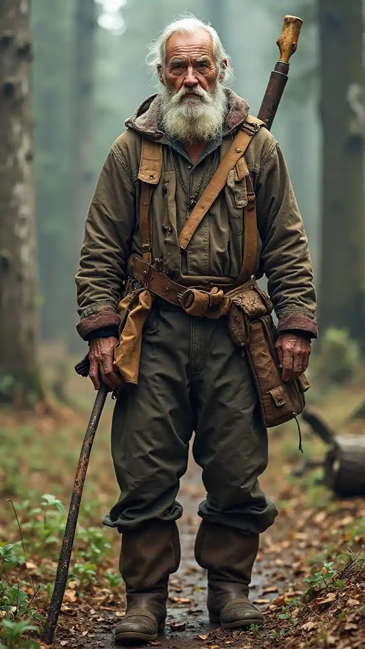 Eski Oduncu'nun Çok Ayrıntılı Portre