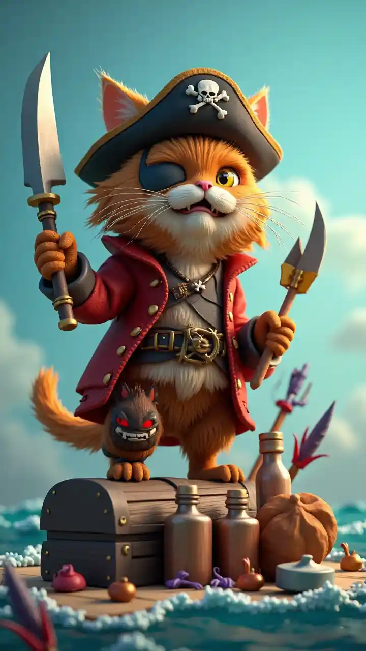 Pirate Cat vita render