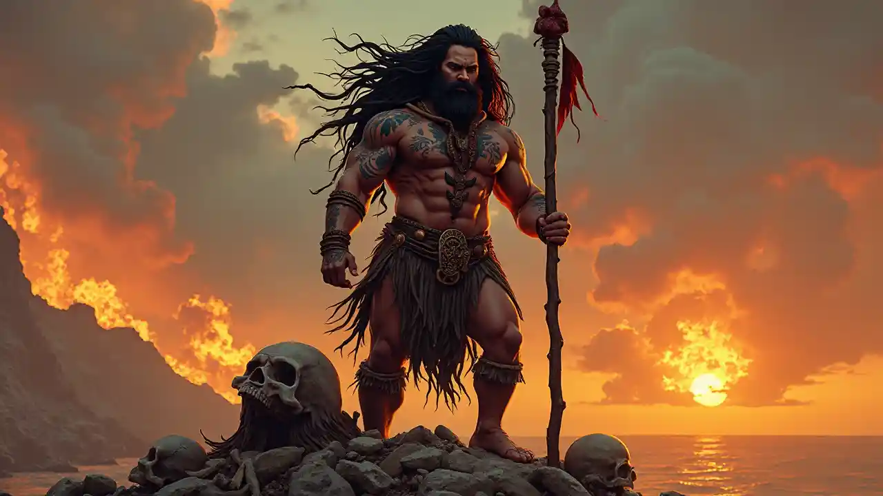 Τάτουαρισμένη Πολυνησιακή Θεότητα