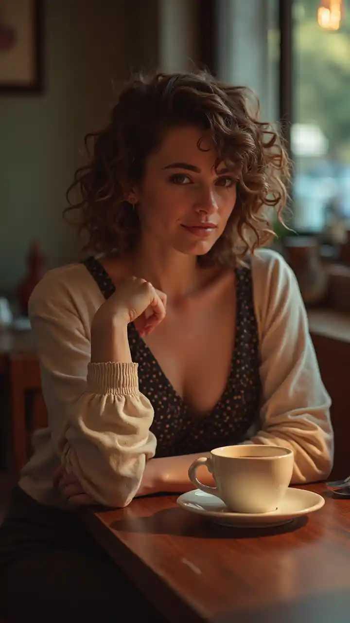 mwanamke kufurahia kahawa