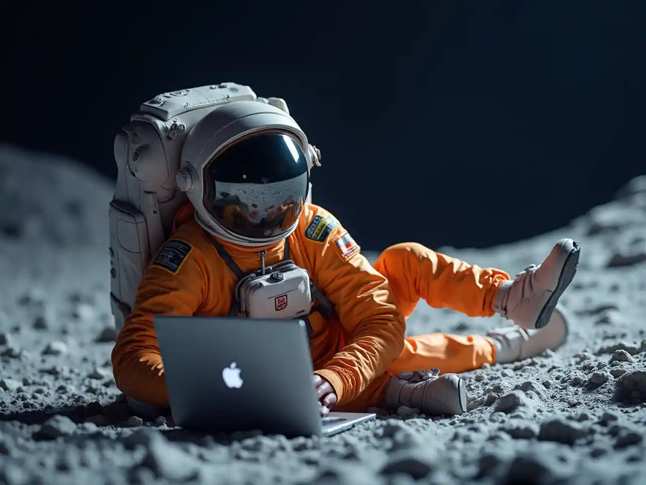 Mwanaanga wa Mwezi Akiwa Kazini