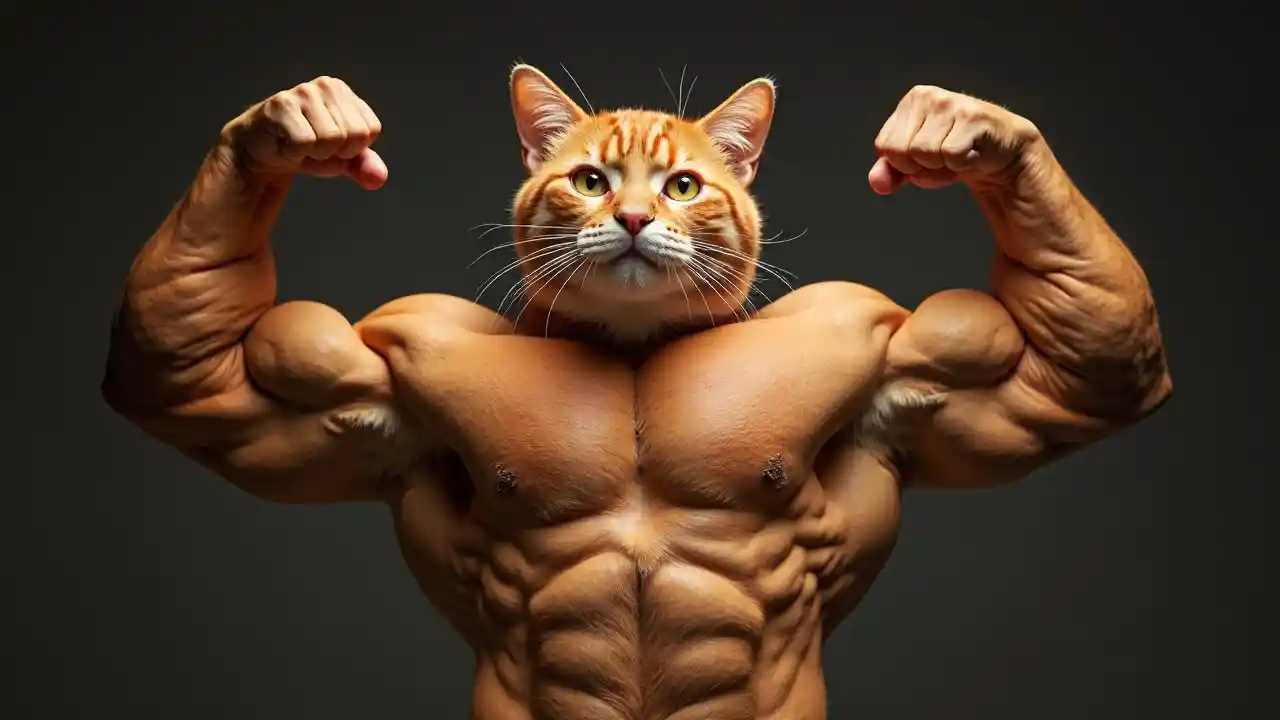 Muscle tigré élévateur de chat