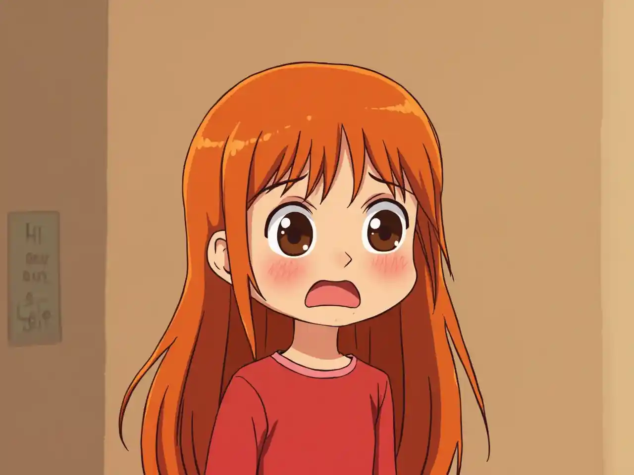 Chica pelirroja llorando