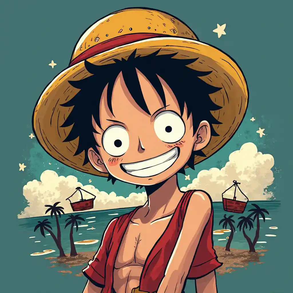 T-Shirt ya Luffy Vector