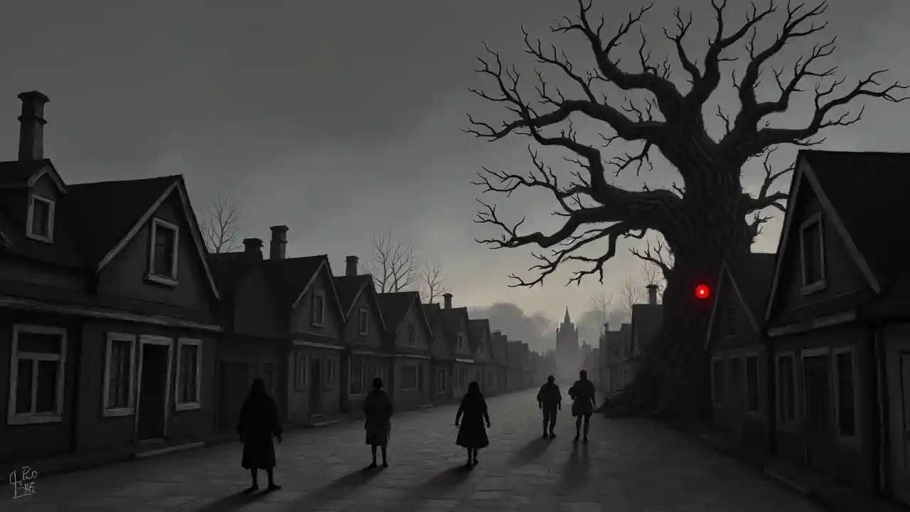 Sketsa Alun-alun Kota Gelap