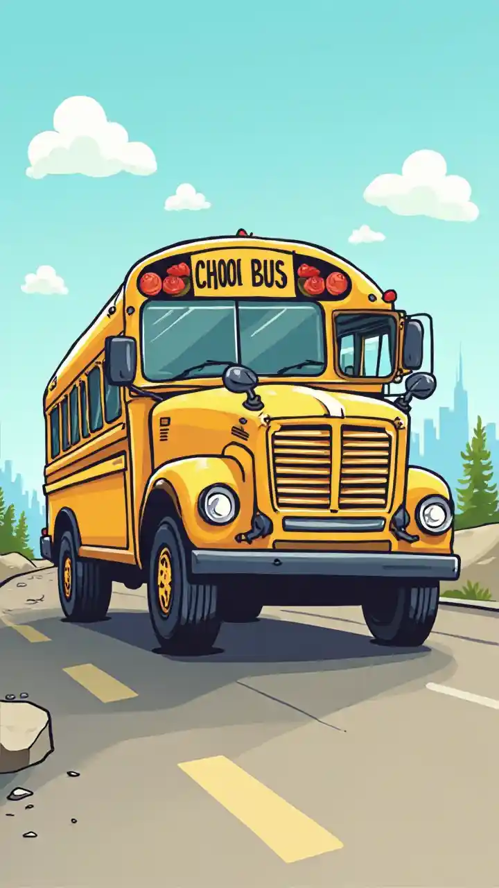 Bus Sekolah Vektor Identitas