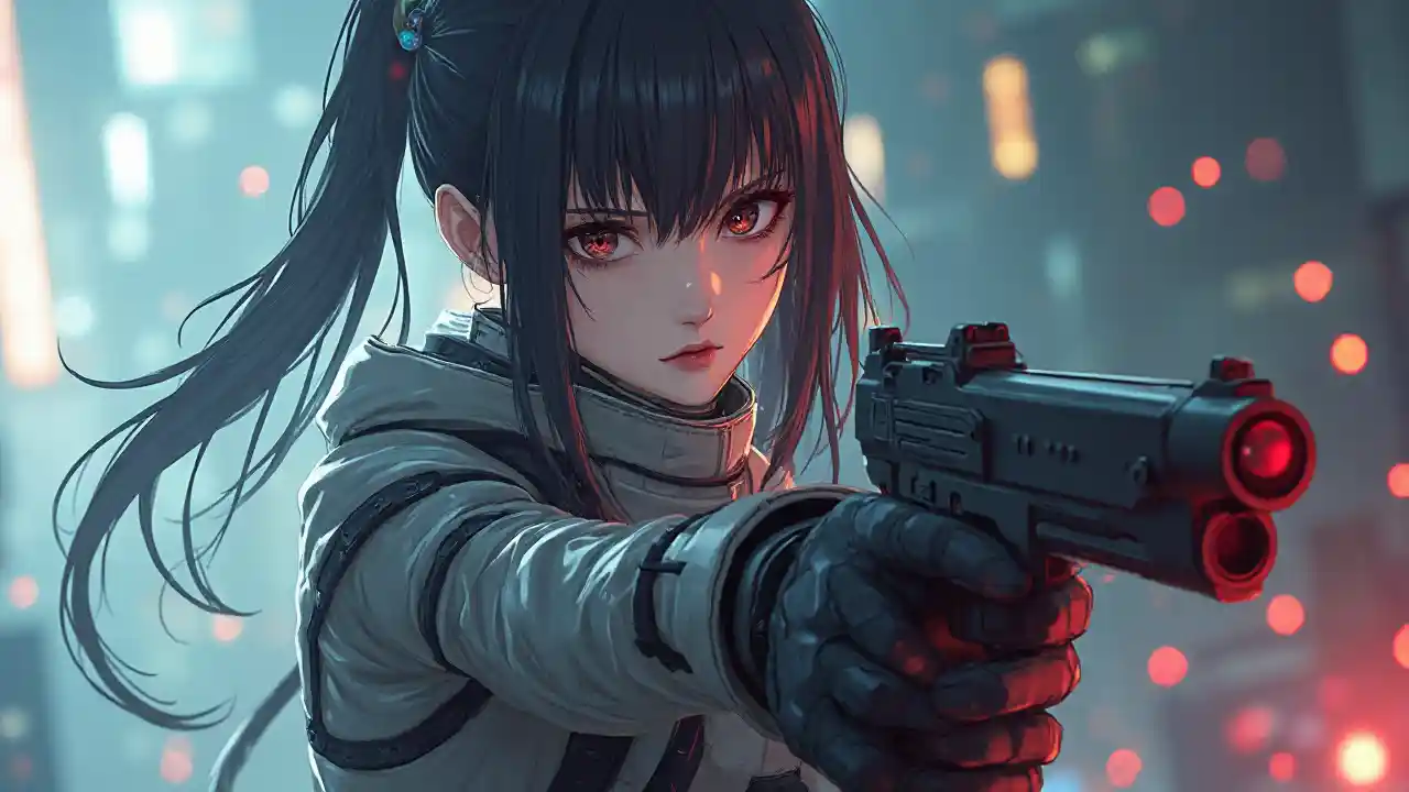 Mwanamke wa Cyberpunk wa Baadaye