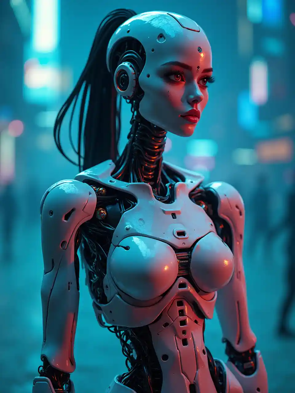 Roboterporträt in menschlicher Form