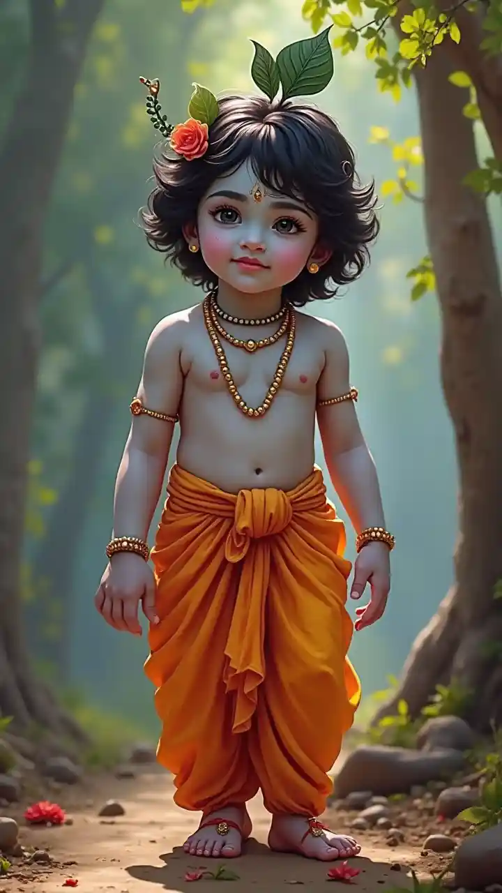 Rangi ya Dijiti Krishna Mtoto