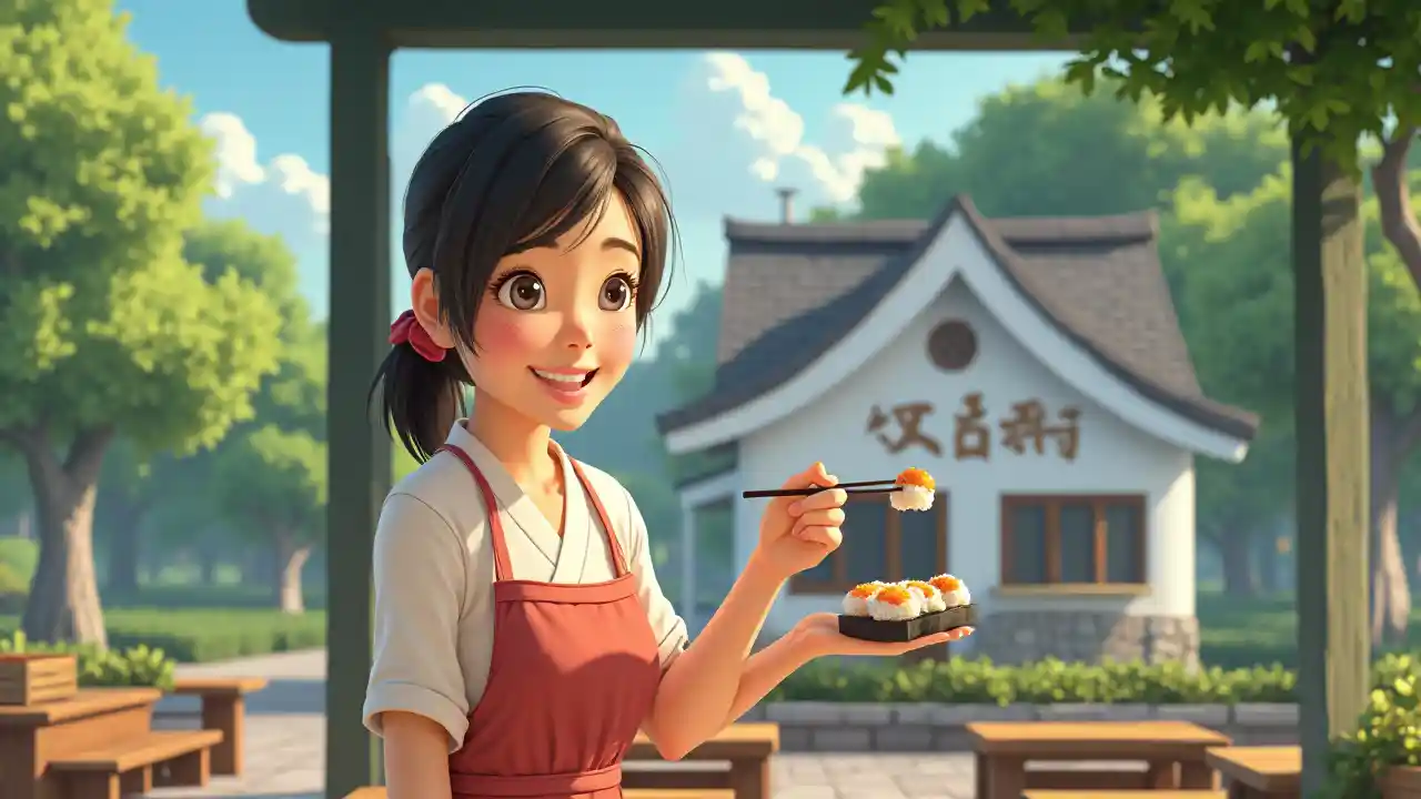 Cartel de sushi de Pixar