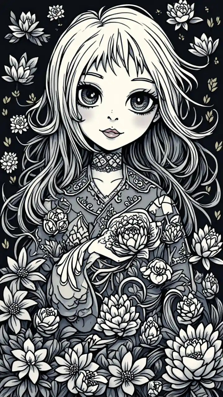 Sanaa ya Mstari wa Fuvu la Ufupa wa Medusa