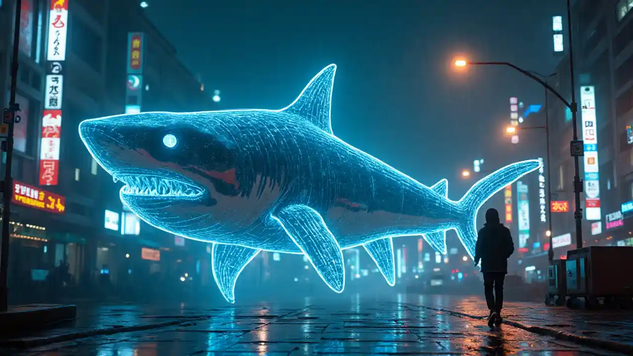 Cyberpunk Shark Tokyo