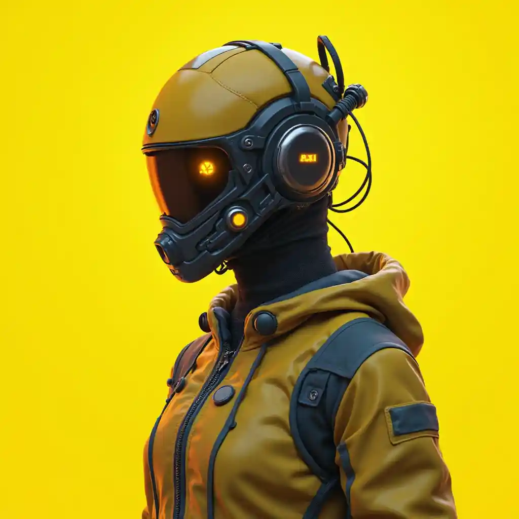 Personaje de juego de computadora futurista