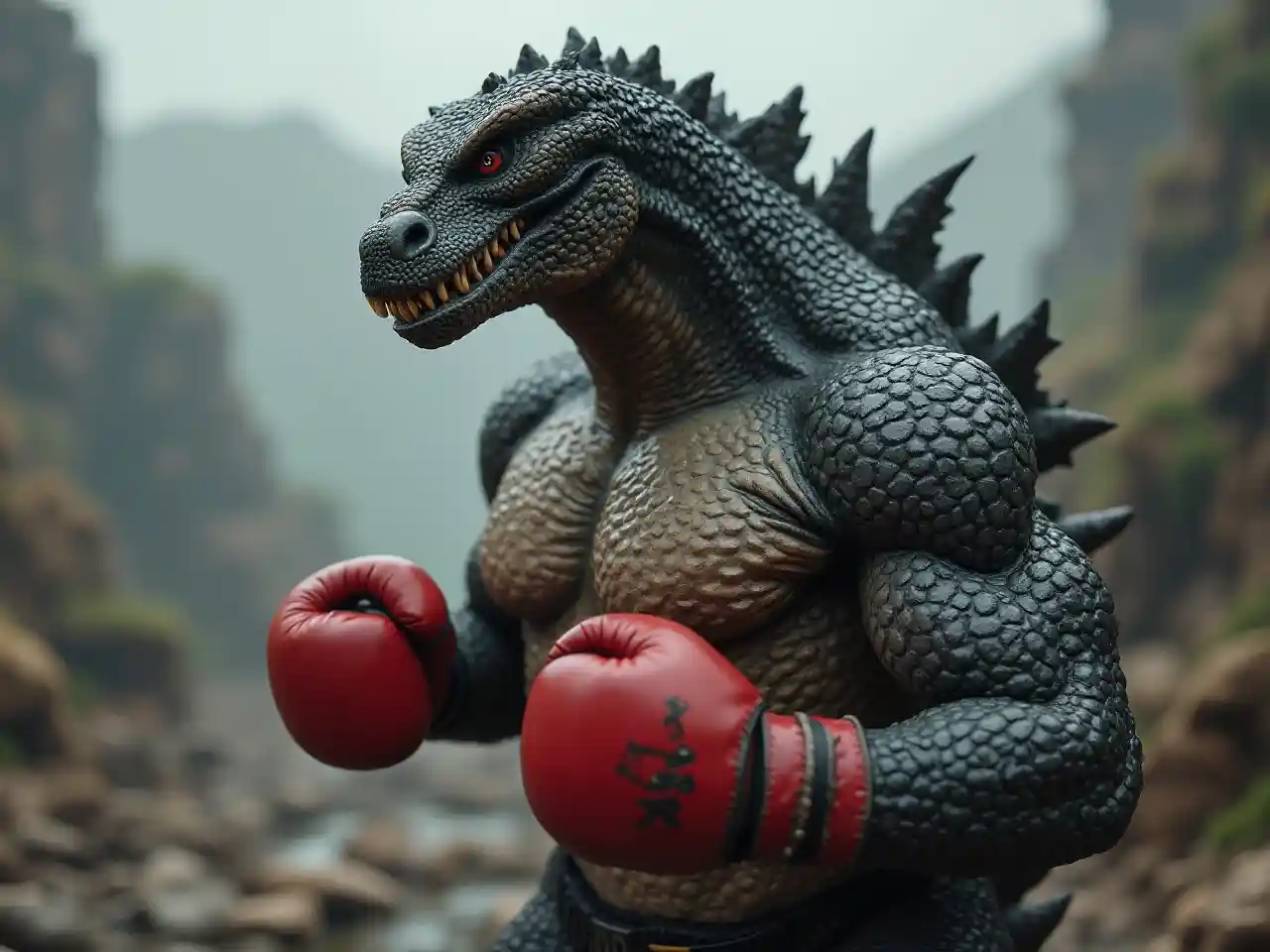 Boxing Godzilla