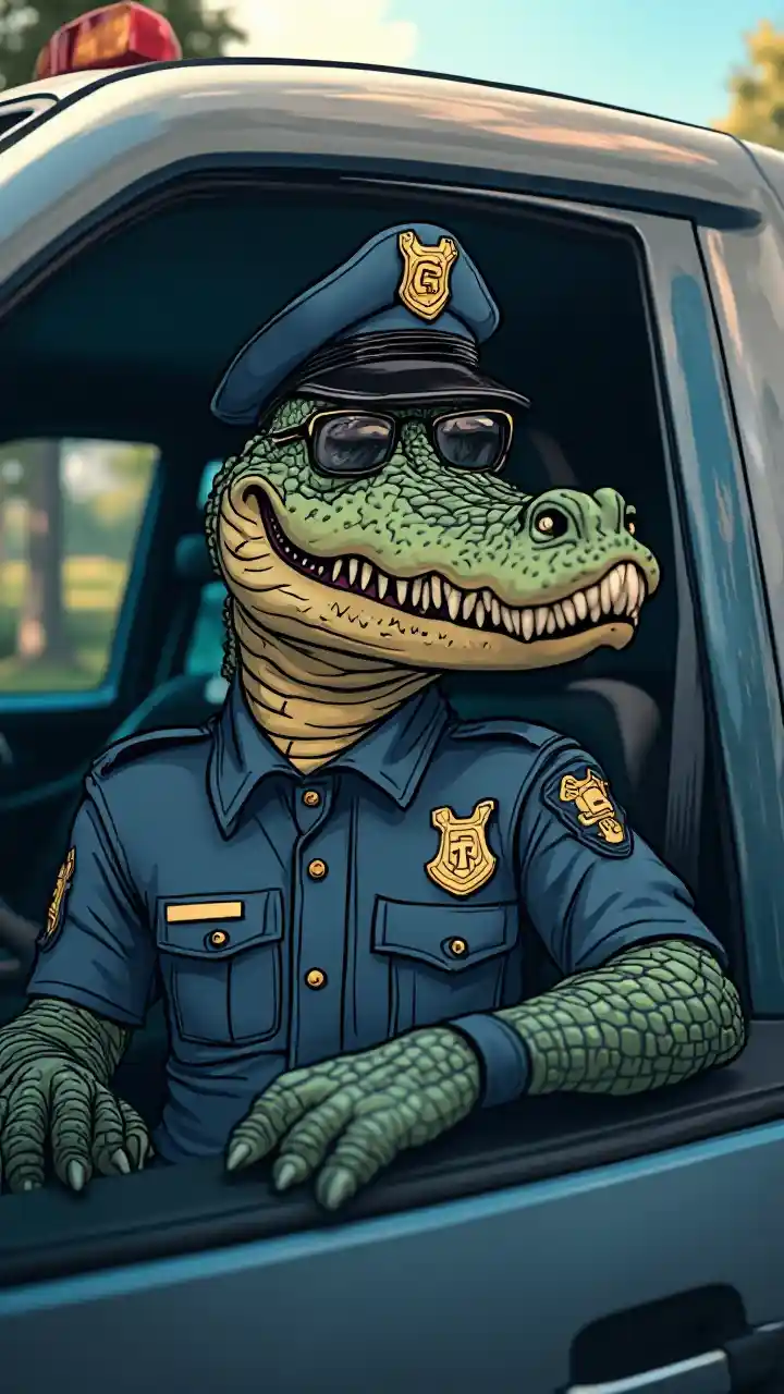 Polizia alligatore