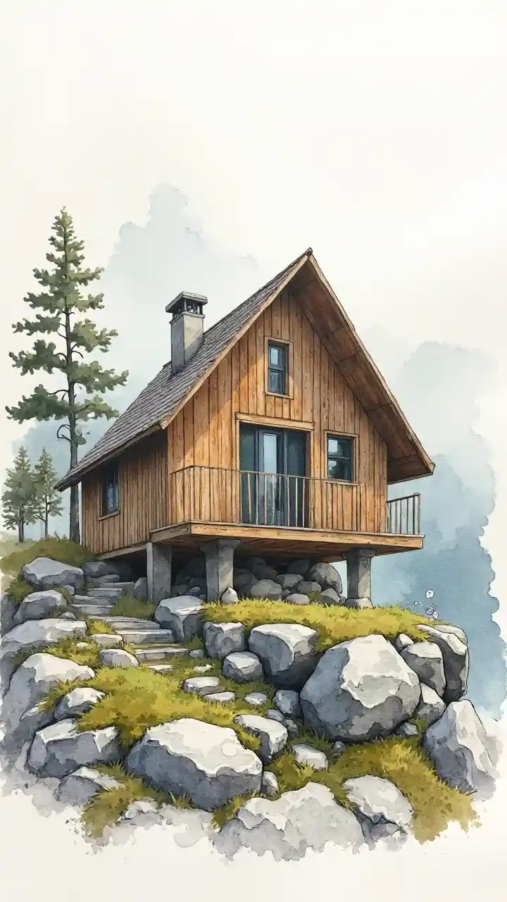 Mchoro wa Muundo wa Mbao za Mlimani