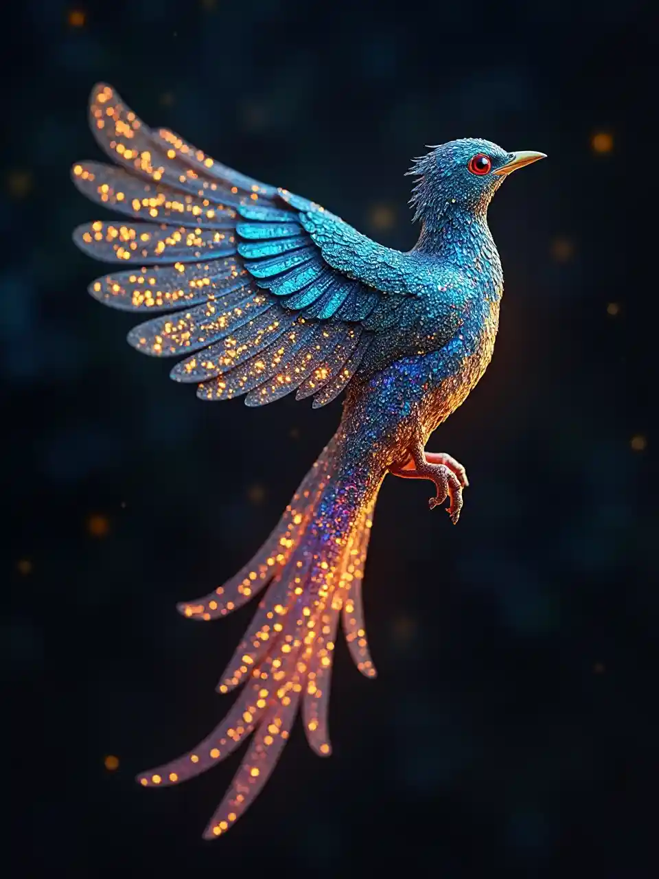 Ndege Mwenye Manyoya ya Upinde wa Mvua