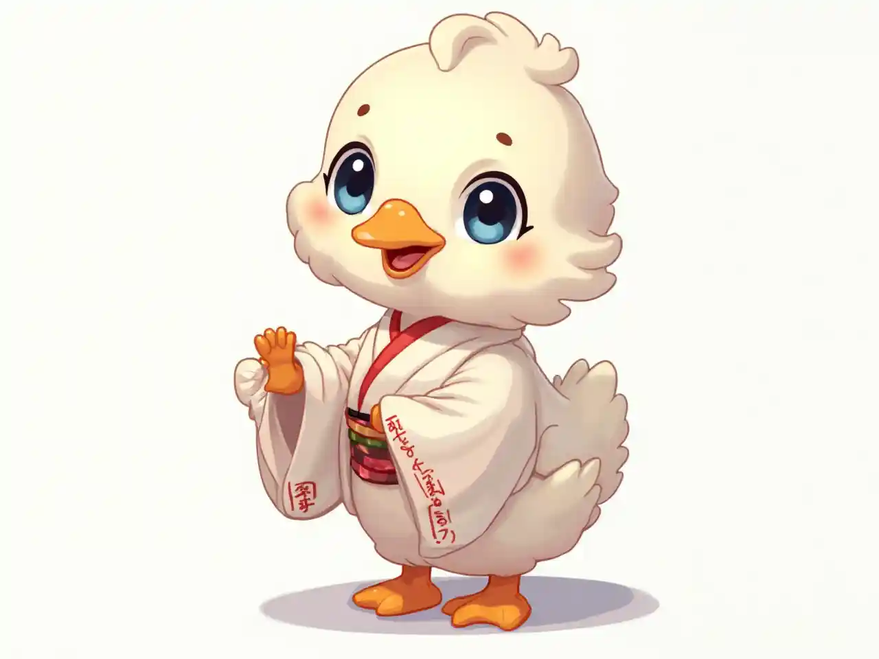 प्यारा जापानी हंस चरित्र