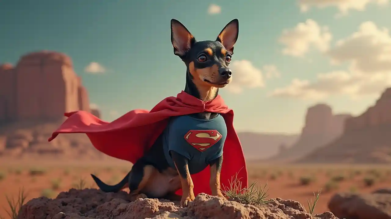 Super Pinscher Shujaa Mbwa