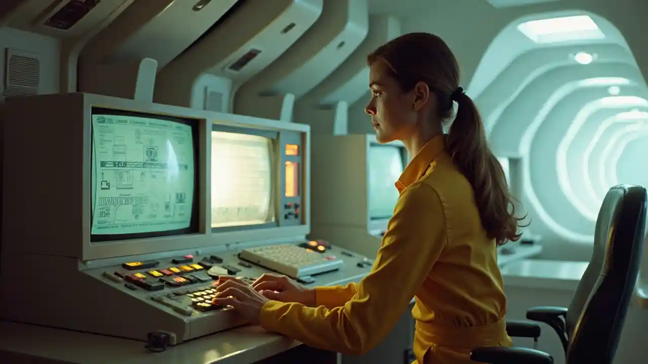 Yellow Set Komputer Adegan