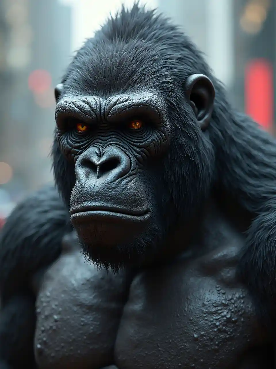 Cybernetic Gorilla Cyberpunk Art