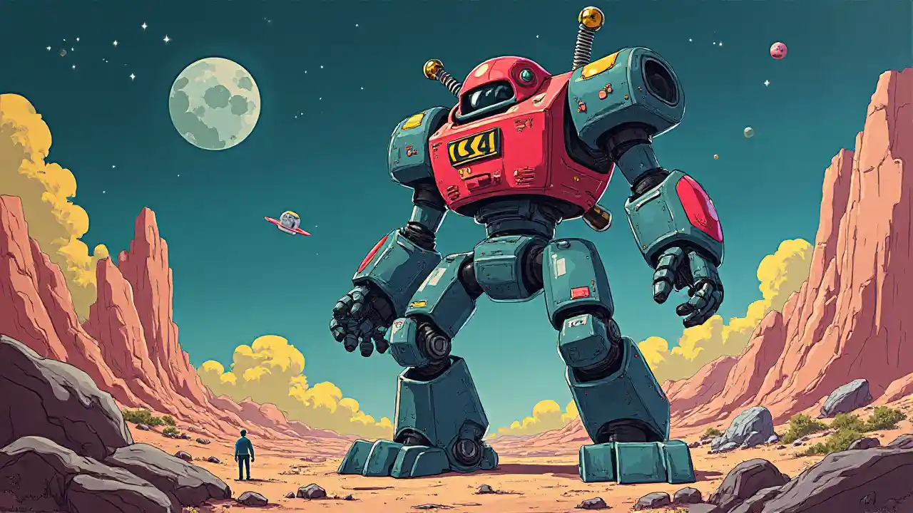 Retro Robot Art