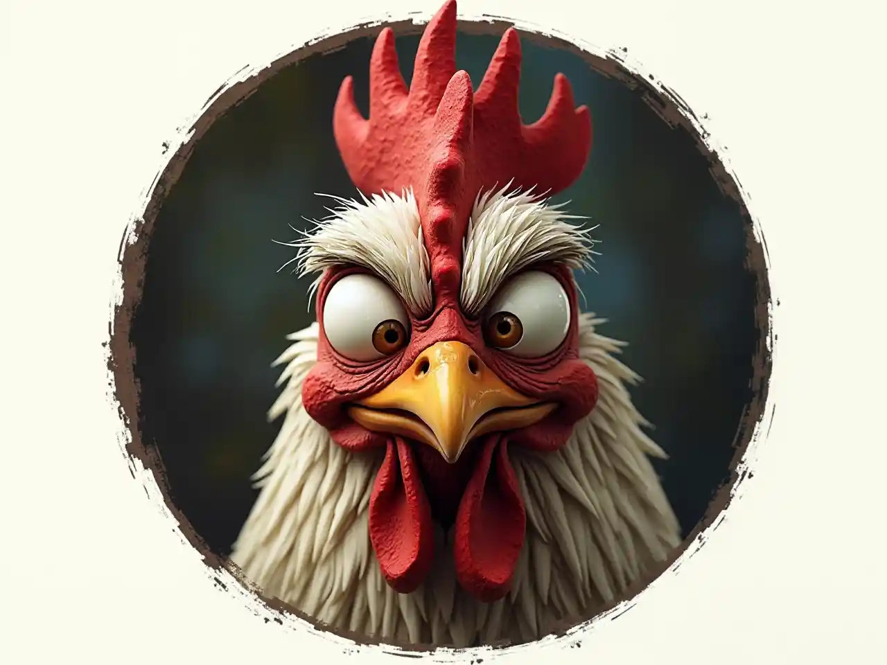 Круг головы злого петуха