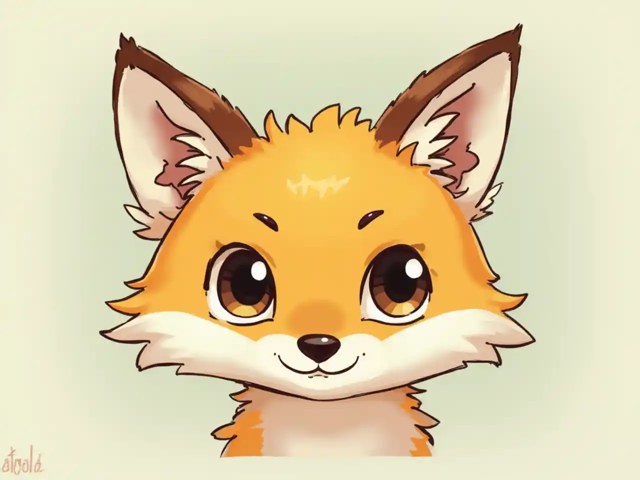 Dibujo de dibujos animados de Fennec
