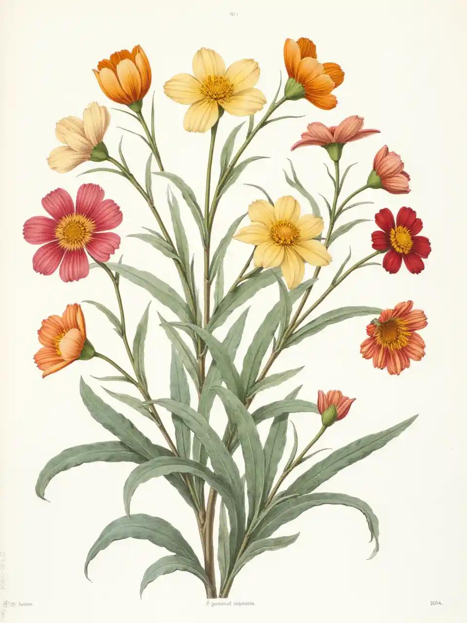 Blorische botanische illustratie
