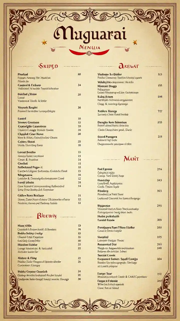 Ormian Menu