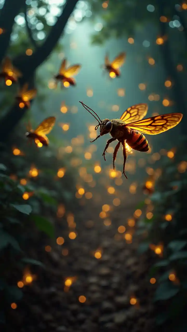 Enjambre de insectos mágicos