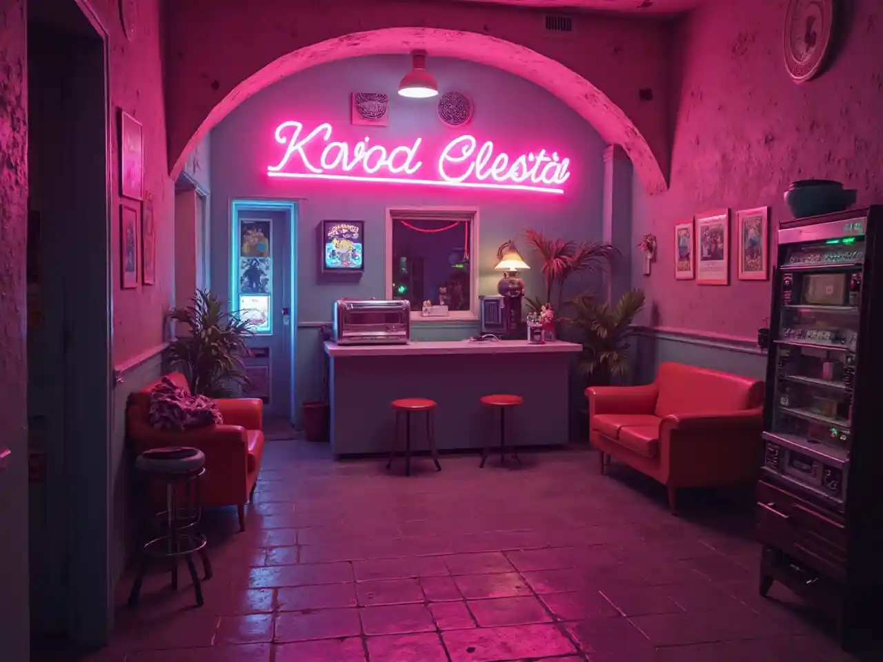 Ambiance discothèque rétro