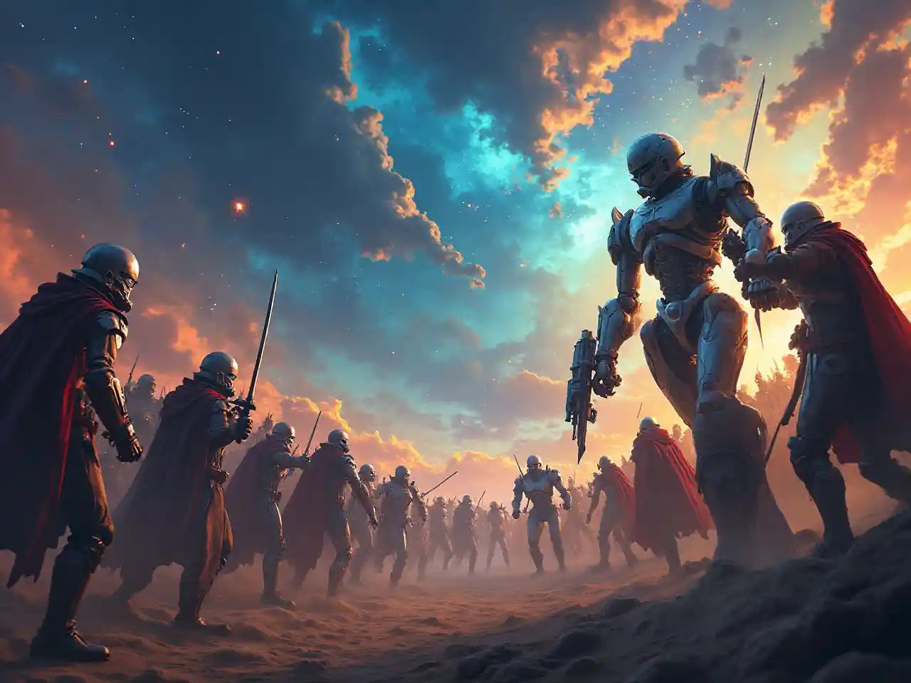 Fantasy Army vs Robot