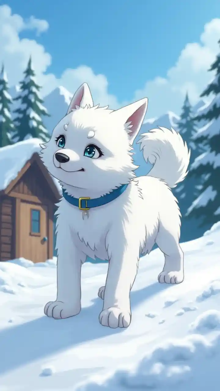 Husky Anayecheza na Theluji