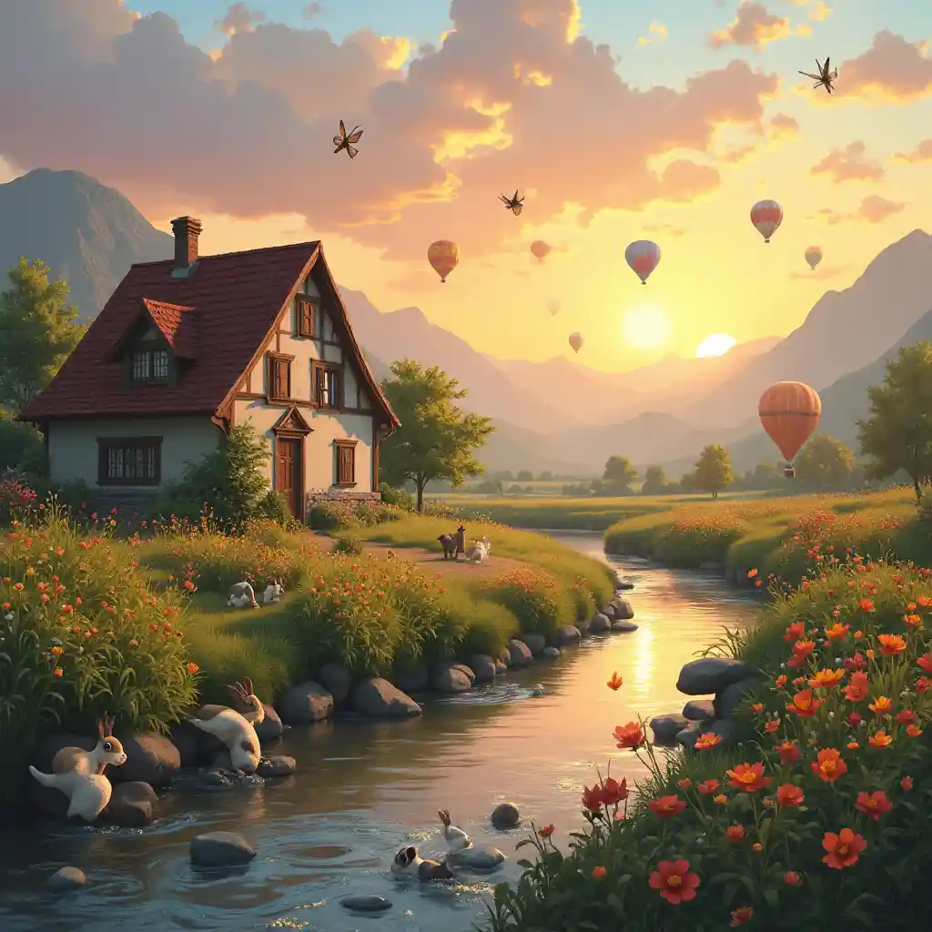 Hoàng hôn nông thôn