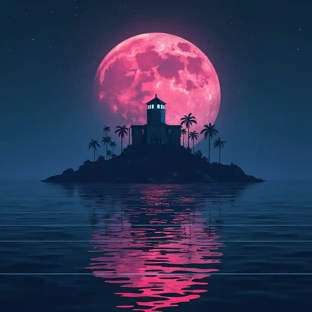 Mandhari ya Gereza la Synthwave