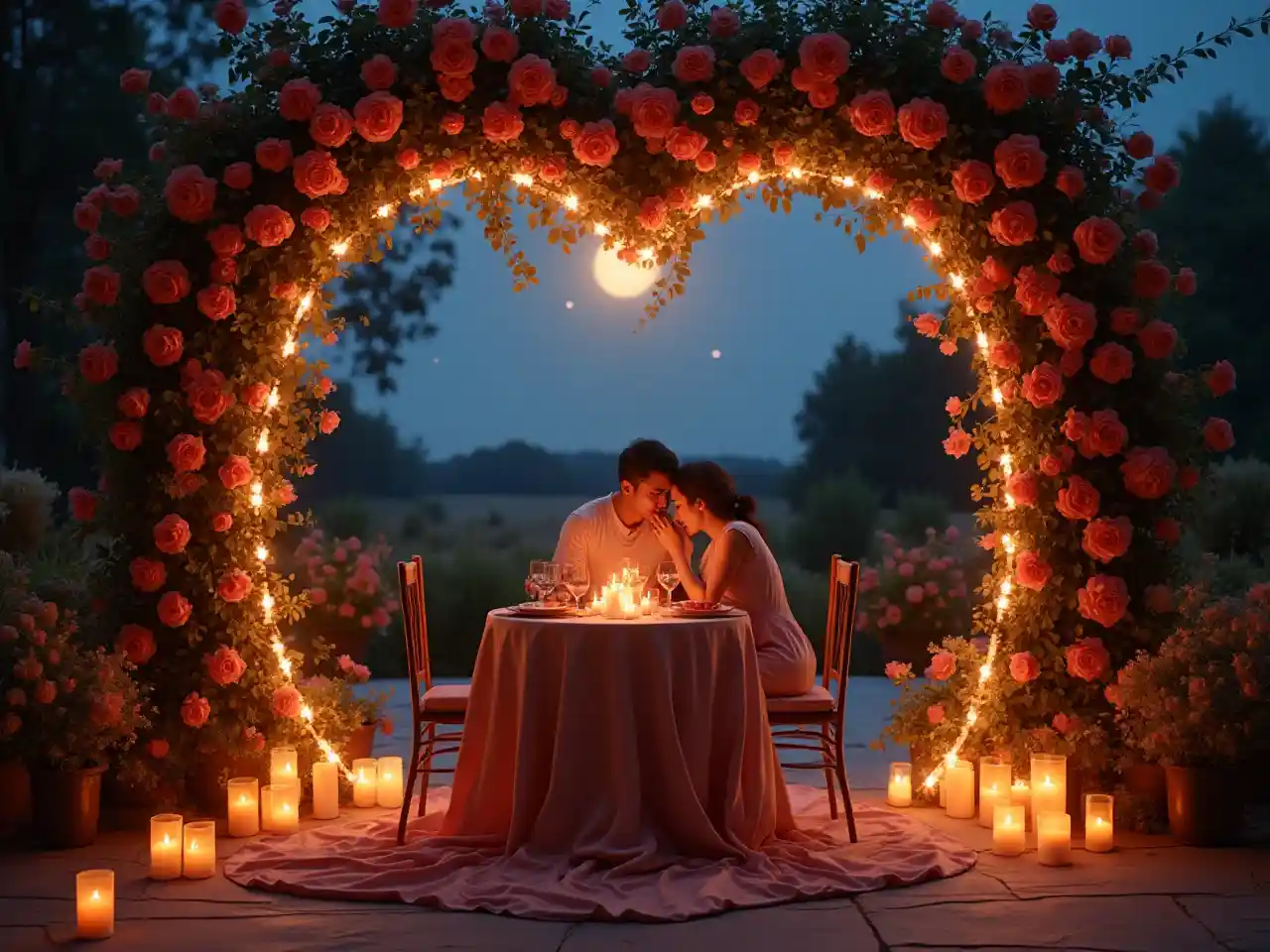 Usanidi wa Patio la Kimapenzi