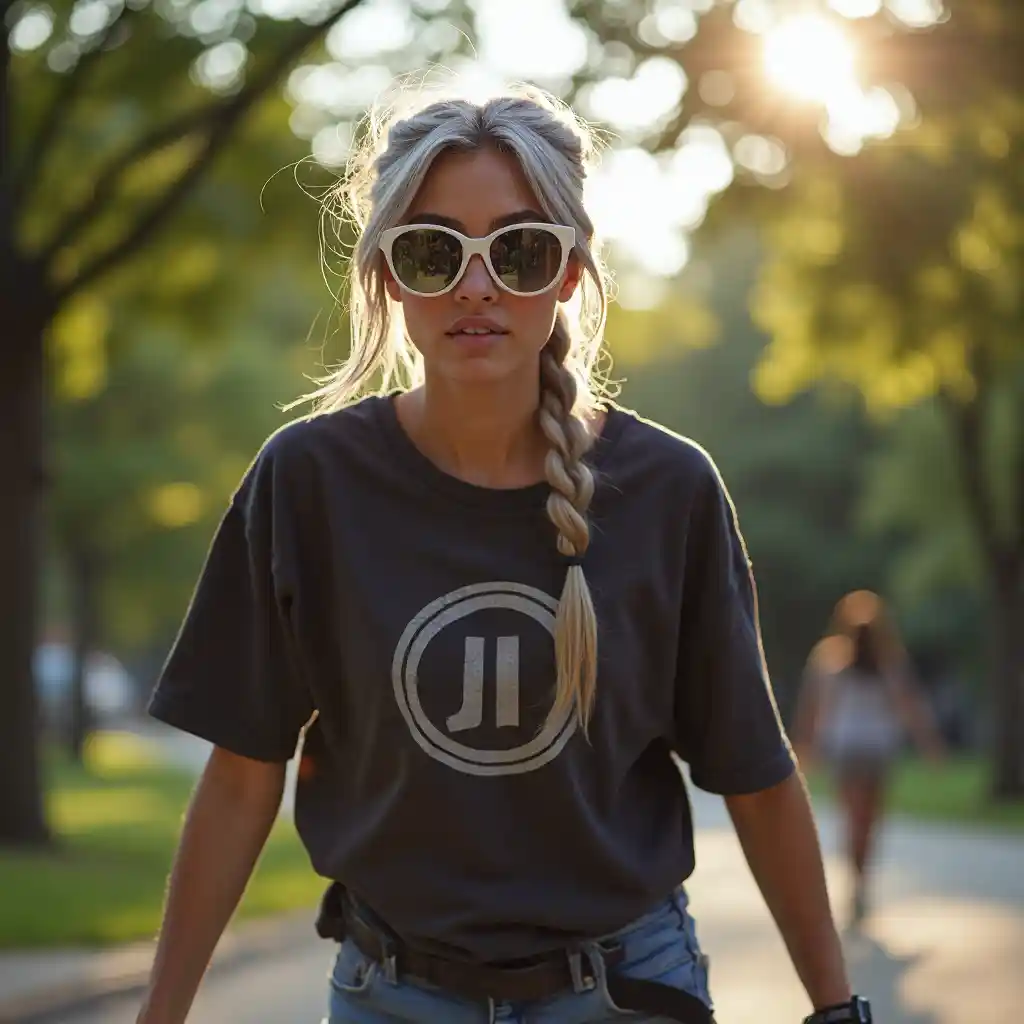 Mchezaji wa Skate wa Nywele za Fedha