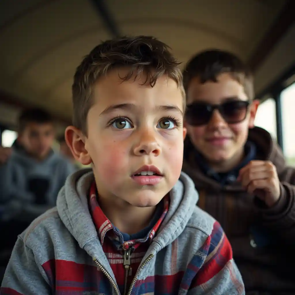 Мальчики в автобусе