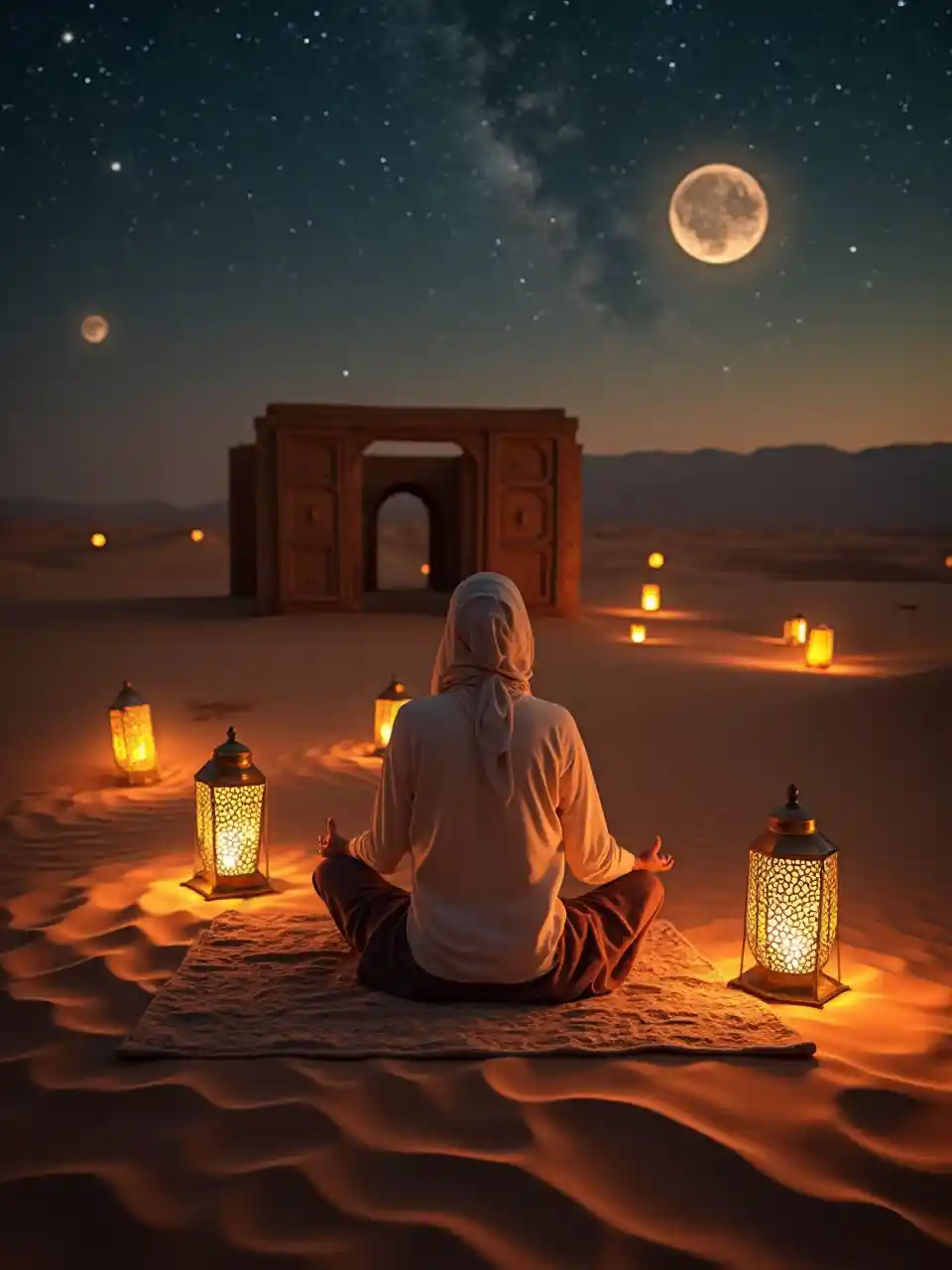 Mandhari ya Kutafakari Upande wa Jangwa