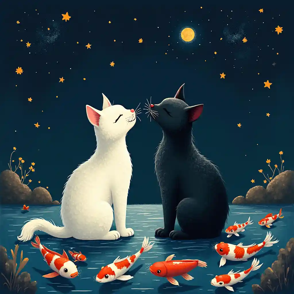Gatos de río estrellado
