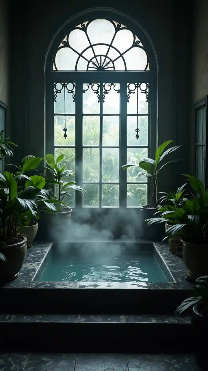 Indendørs sort marmor