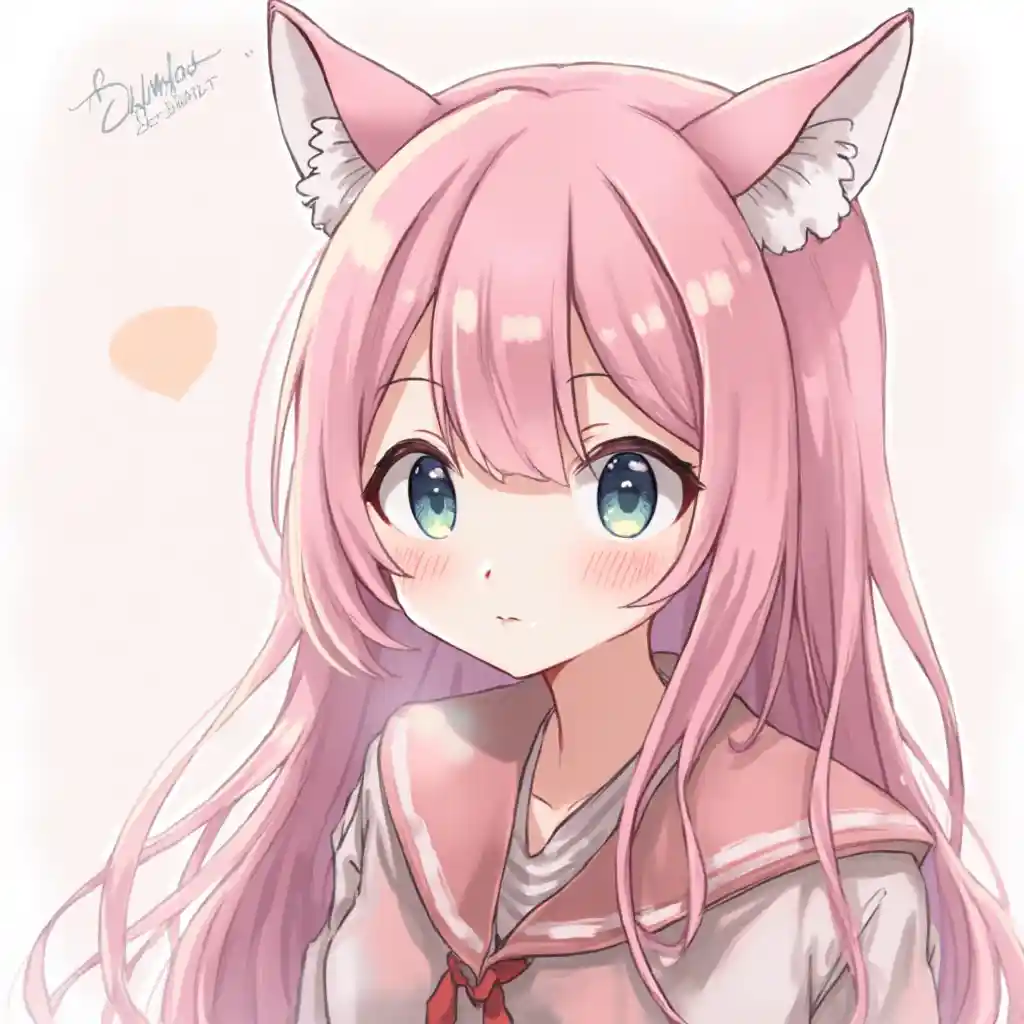 Mädchen mit rosa Haaren