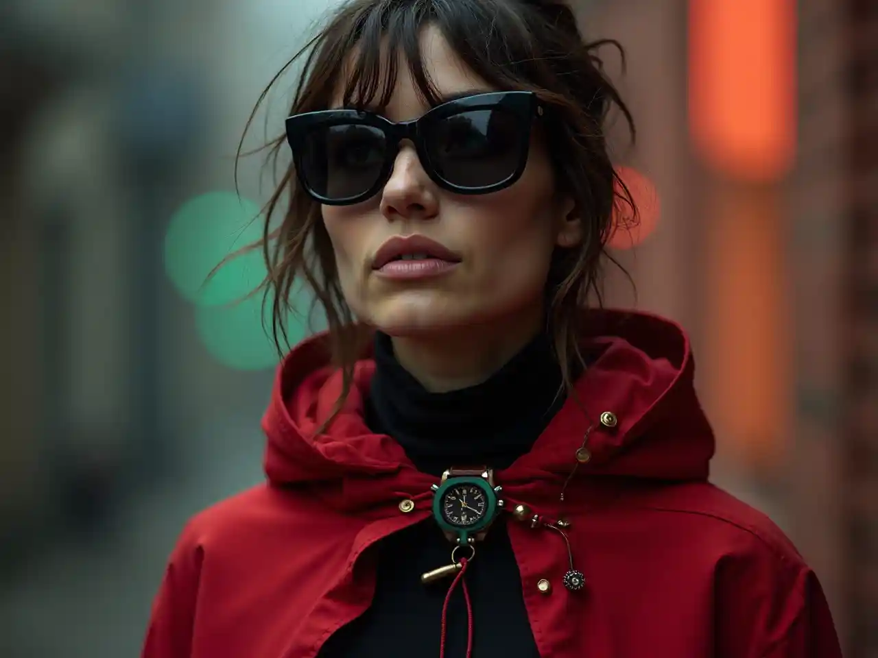 Vinyago Vilivyovaliwa kwa Rangi Nyekundu na Miwani