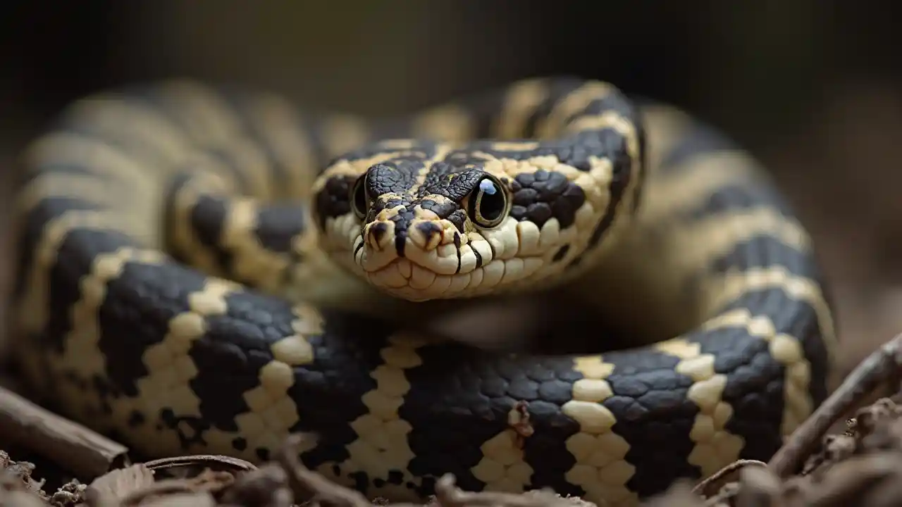 Fotografía de serpiente de cascabel