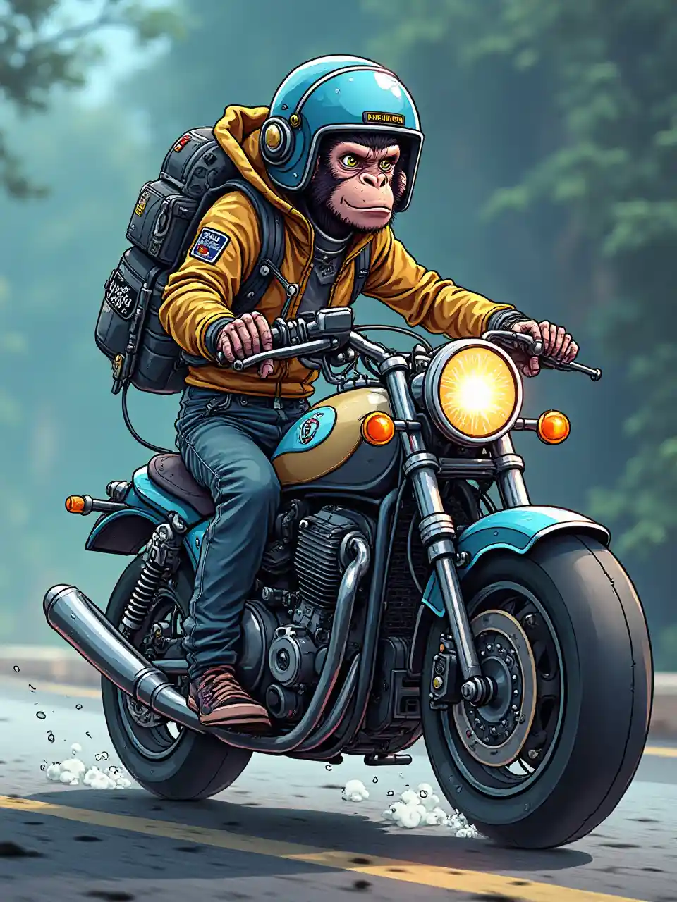 Cyberpunk Monkey Art