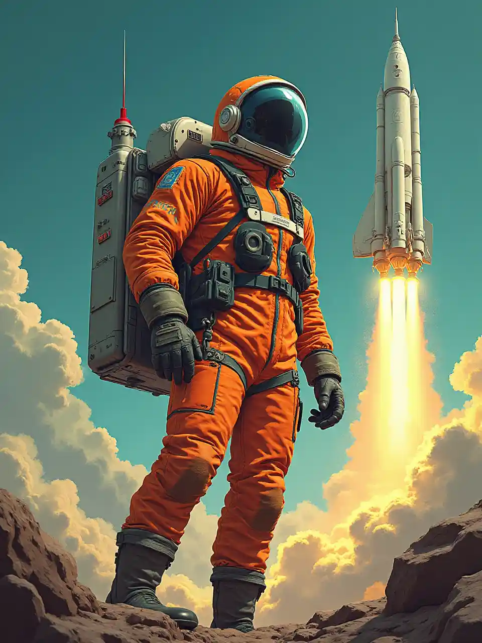 로켓 발사 우주비행사